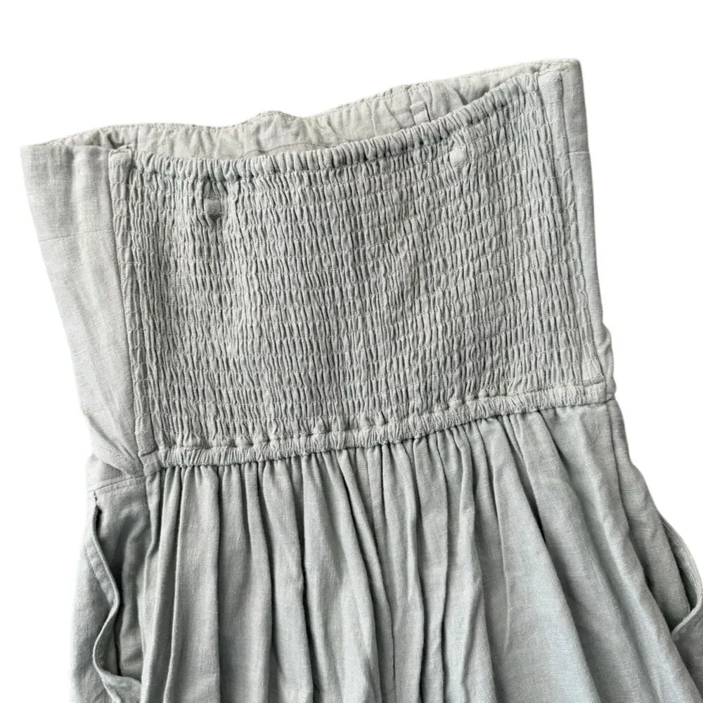 Abercrombie & Fitch Strapless Bow Jumpsuit Sage Green 8 NWT